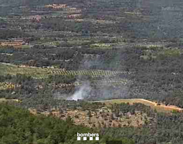 Ara mateix: Actiu un incendi de vegetació a les Garrigues